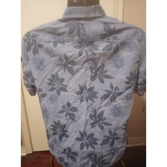 UNTUCKit Bairrada Hawaiian Button Shirt Mens Medium M Blue Floral Short Sleeve - Picture 7 of 11